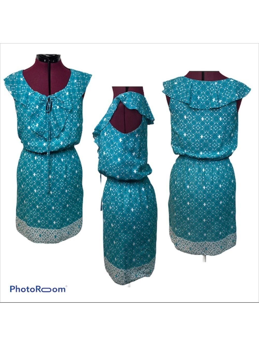 Max Studio Dress Teal Summer Easy Everyday Shift Size XS